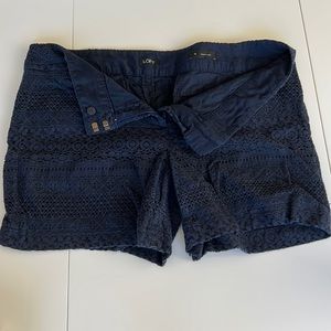 Loft Size 14 Black Textured Patterned Shorts